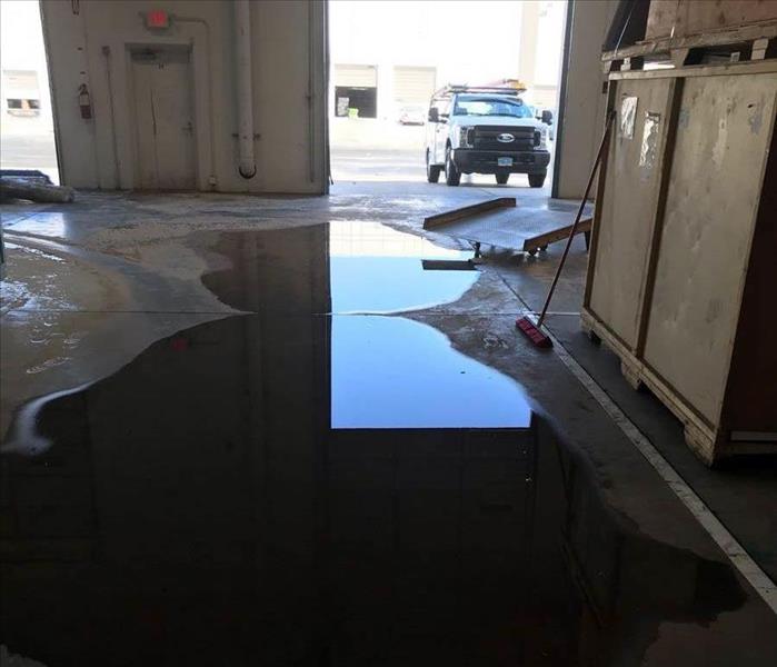 Commercial water spill. 